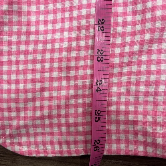 [US14]Talbots Collette’s Pink Gingham Preppy Women's Linen Blend Blazer NWOT - Picture 7 of 15